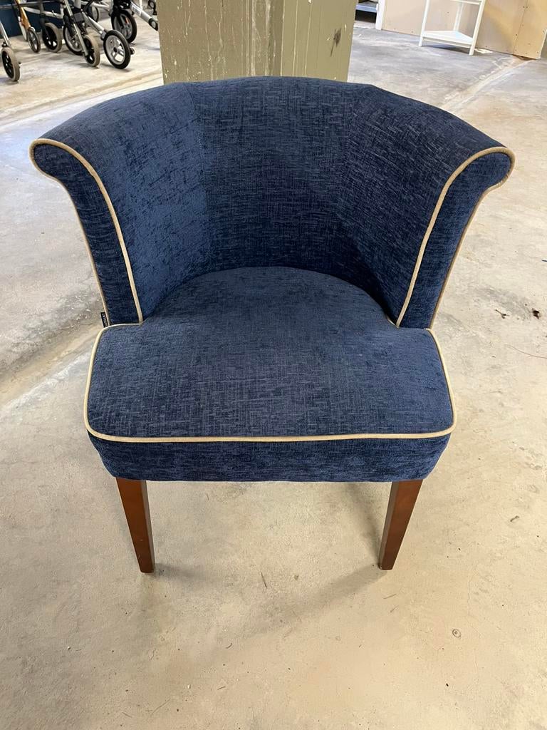 Blauw beige fauteuil stoel Satelliet 11 stuks, Ophalen, Blauw, Zo goed als nieuw, Stof