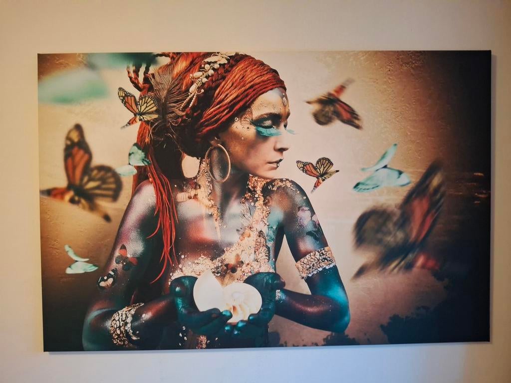 Te koop doek op lijst, Ophalen, Overige materialen, 125 cm of meer, Zo goed als nieuw