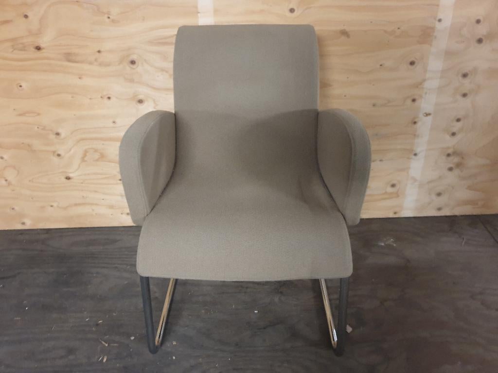 Lensvelt vergaderstoel model Flag Chair, Ophalen, Gebruikt, Bruin, Design