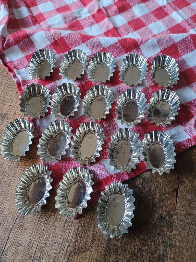 Oude ovale bakvormpjes, Antiek en Kunst, Ophalen of Verzenden