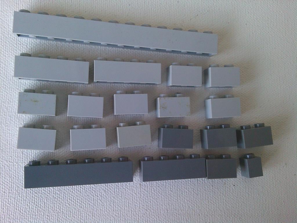 Lego: Stenen/balken grijs, donkergrijs, Ophalen of Verzenden, Zo goed als nieuw, Lego