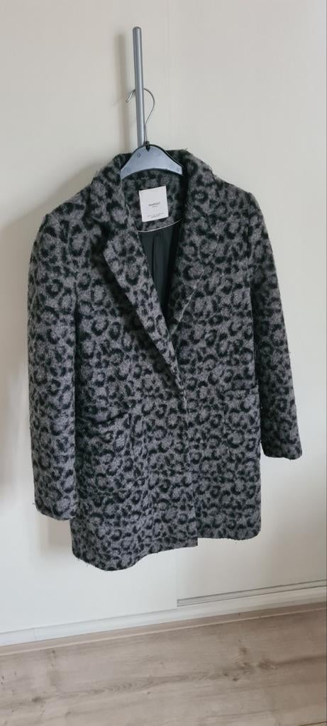 Panter print jas zwart grijs, Ophalen of Verzenden, Zo goed als nieuw, Kleding, Maat 36 (S)