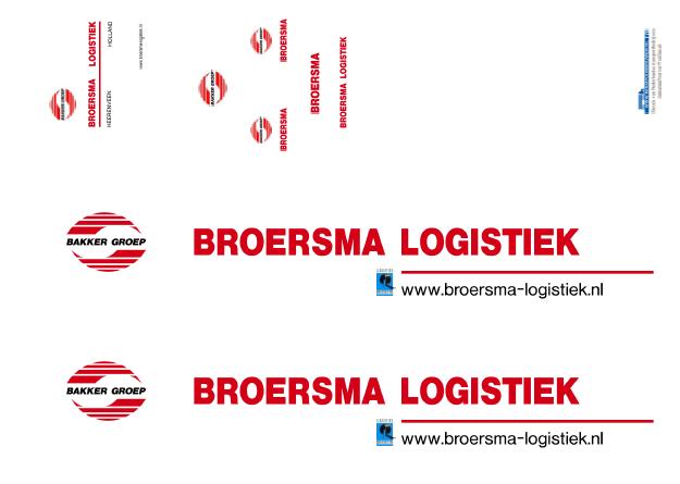 Vrachtauto decal 1:50 Broersma logistiek Heerenveen Type 2, Verzenden, Nieuw, Bus of Vrachtwagen, Overige merken