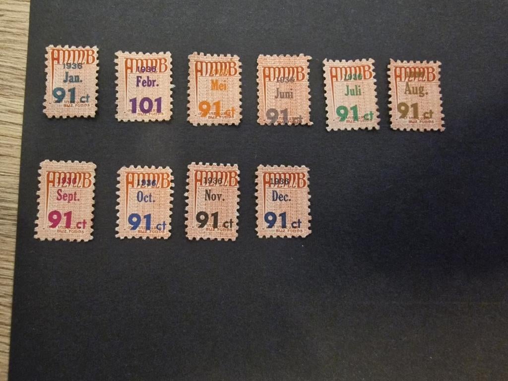 ANMB 1936 contributiezegels Nederland, Ophalen of Verzenden