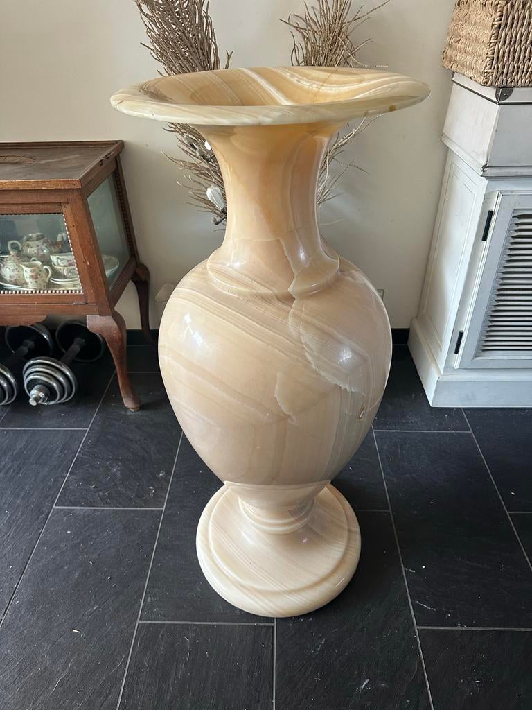 Onyx/marmeren vaas 100cmhoog/42cmbreed, Ophalen, Overige materialen, Gebruikt, Overige kleuren