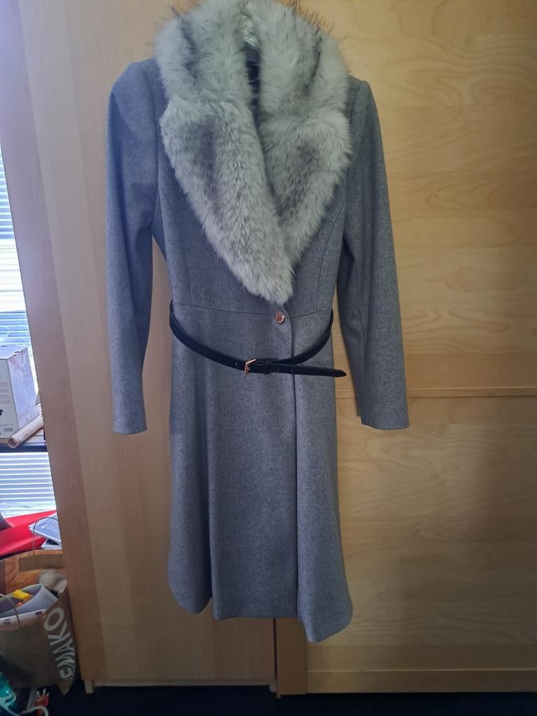 Jas Ted Baker, Kleding | Dames, Ophalen of Verzenden, Zo goed als nieuw, Maat 38/40 (M), Grijs