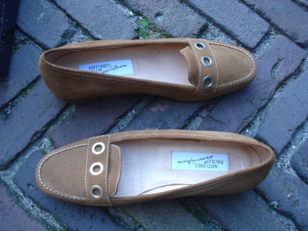 ANTONIO PAOLO BRUINE INSTAPPERS 36 NIEUW GRATIS VERZENDING, Kleding | Dames, Schoenen, Bruin, Instappers, Nieuw, Antonio Paolo 36