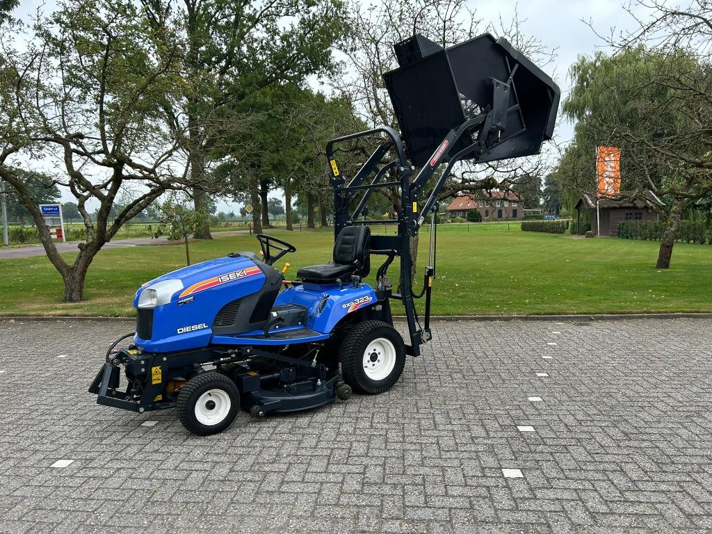 Iseki SXG 323 hooglosser diesel zitmaaier, Tuin en Terras, Zitmaaiers, Gebruikt, 120 cm of meer, Opvangbak, Ophalen