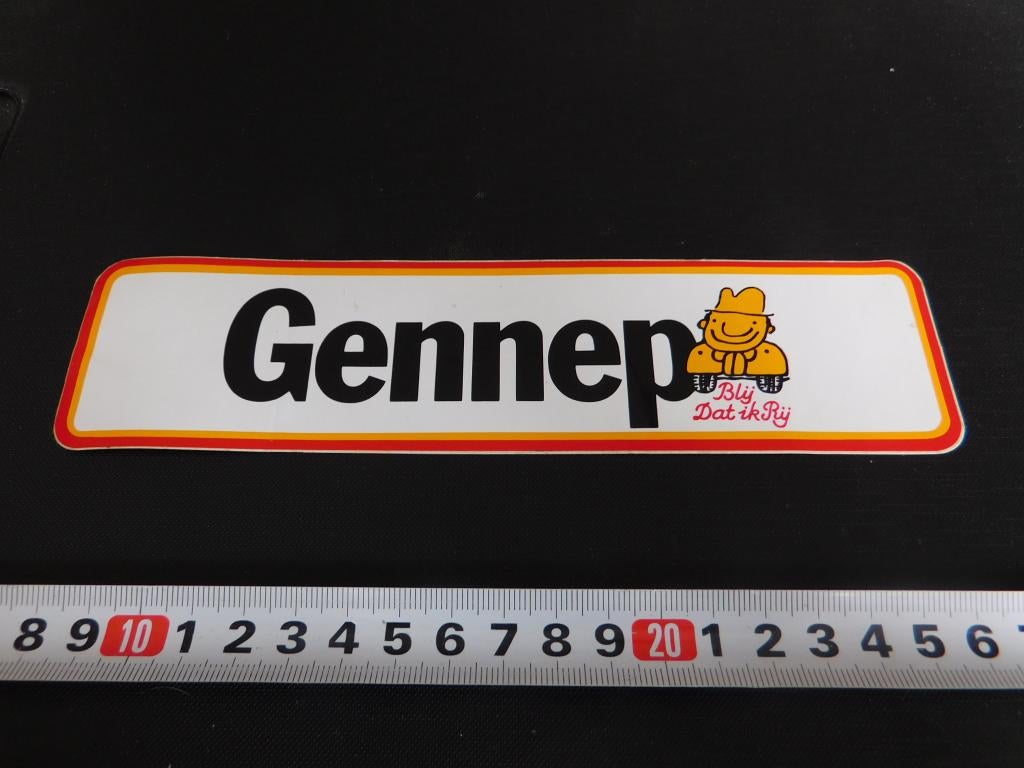 sticker GENNEP  Blij dat ik rij, Verzamelen, Ophalen, Zo goed als nieuw