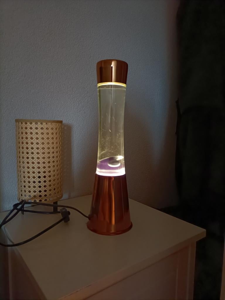 Vintage style Lavalamp, Ophalen, Gebruikt, Glas, Minder dan 100 cm