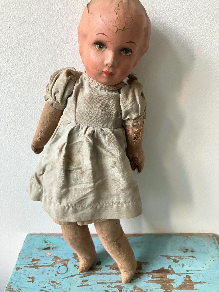 Pop met stoffen lijf, Ophalen of Verzenden