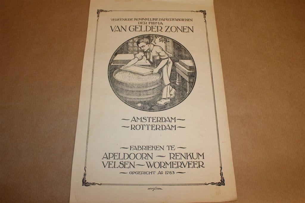 Originele affiche/advertentie - Van Gelder Zonen - 1928 !!, Ophalen of Verzenden, Gebruikt, Overige typen