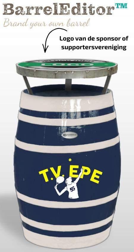 Wijnvat Statafel in huisstijl met logo alles mogelijk, Nieuw, Barrel Atelier, Ophalen of Verzenden, Info@barrelatelier.nl