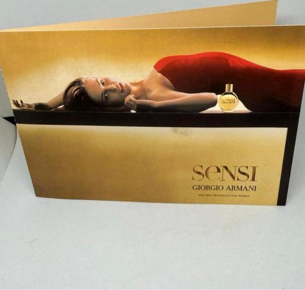 Kaart + liquatouch Sensi van Armani zeldzaam, Ophalen of Verzenden, Zo goed als nieuw, Proef of Tester, Gevuld