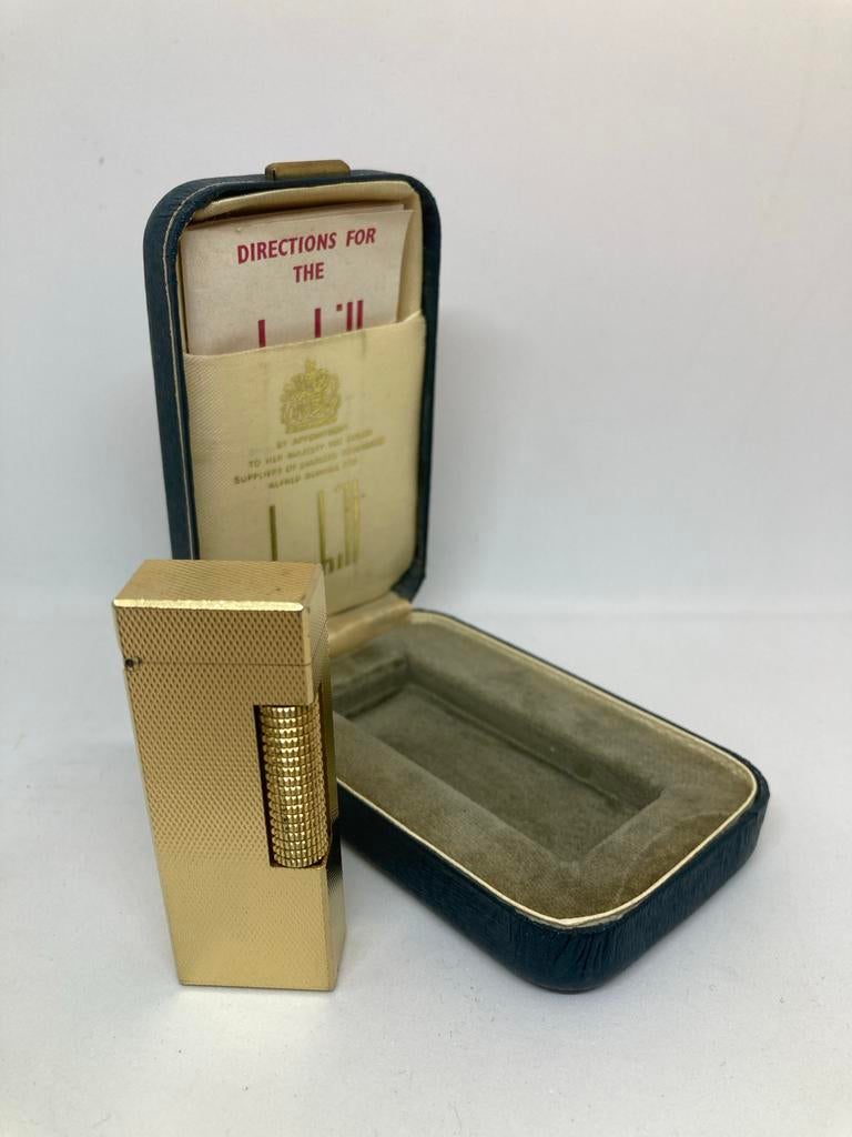 Vintage Dunhill Rollagas aansteker Barley Grain gold plated, Verzamelen, Rookartikelen, Aanstekers en Luciferdoosjes, Ophalen of Verzenden
