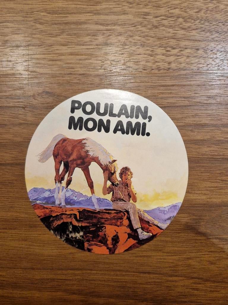4990 Oude Poulin, Mon Ami reclame sticker, Ophalen of Verzenden