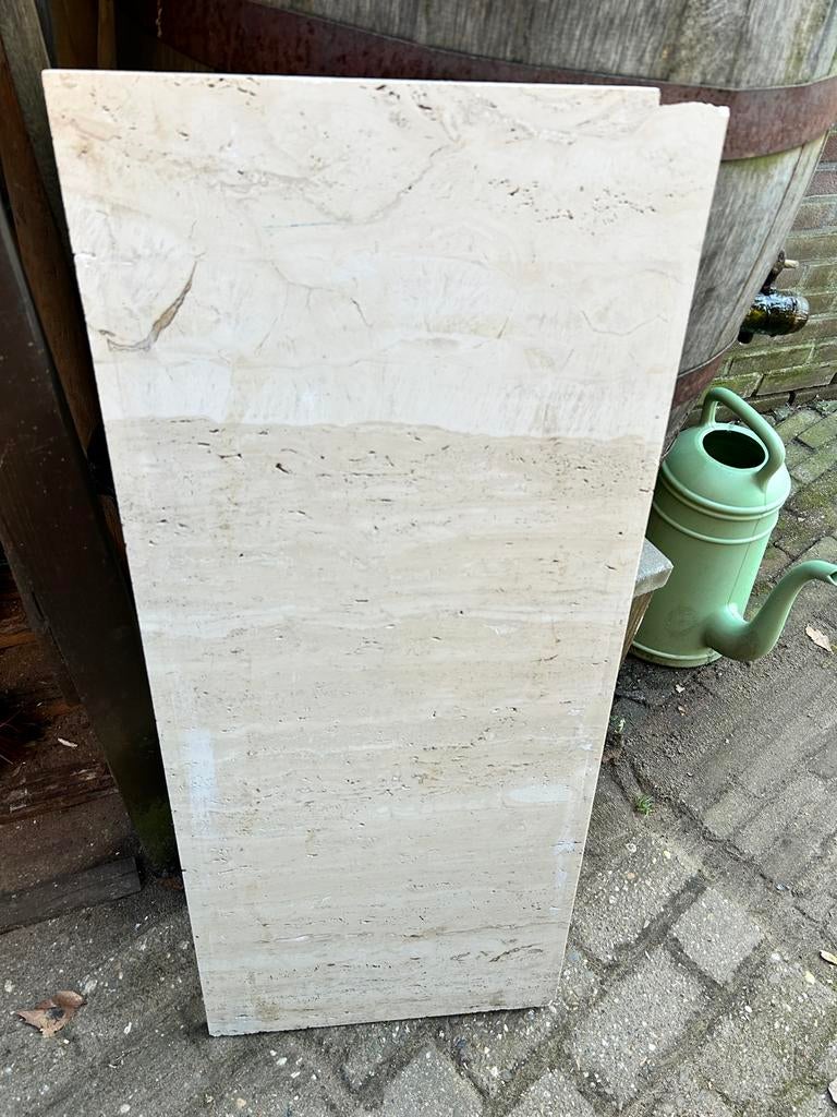 Travertin Terrastegels / Natuursteen, Tuin en Terras, Ophalen, Gebruikt, Terrastegels, Natuursteen