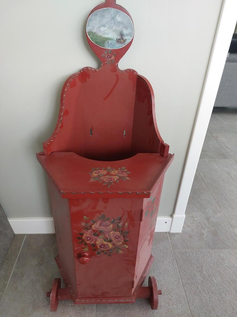 Vintage kinderstoel antiek mooi beschilderd, Ophalen, Minder dan 45 cm, 70 cm of meer