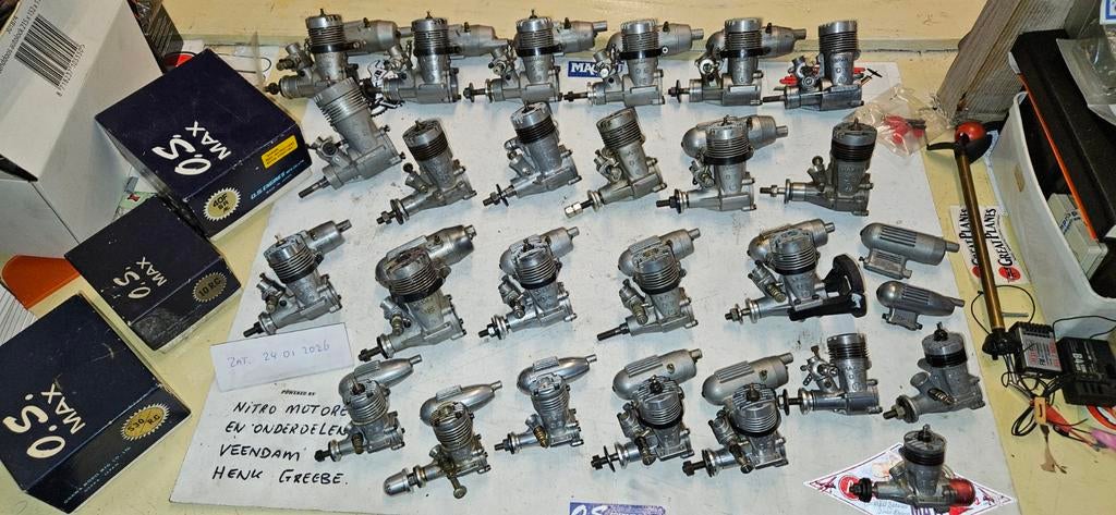 Oude Os Max motoren, Hobby en Vrije tijd, Ophalen of Verzenden, Gebruikt, Nitro, RTF (Ready to Fly)