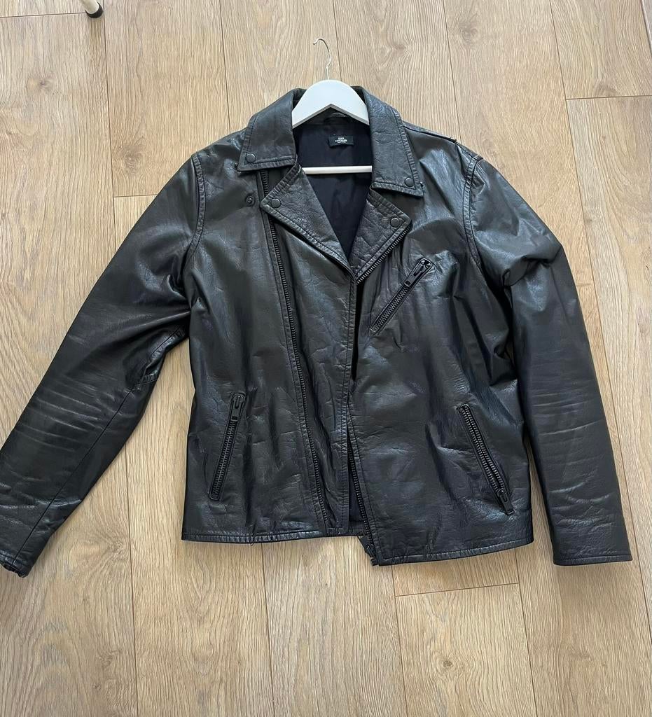 Leren jack Mads Nørgaard, Ophalen of Verzenden, Zo goed als nieuw, Maat 52/54 (L), Zwart