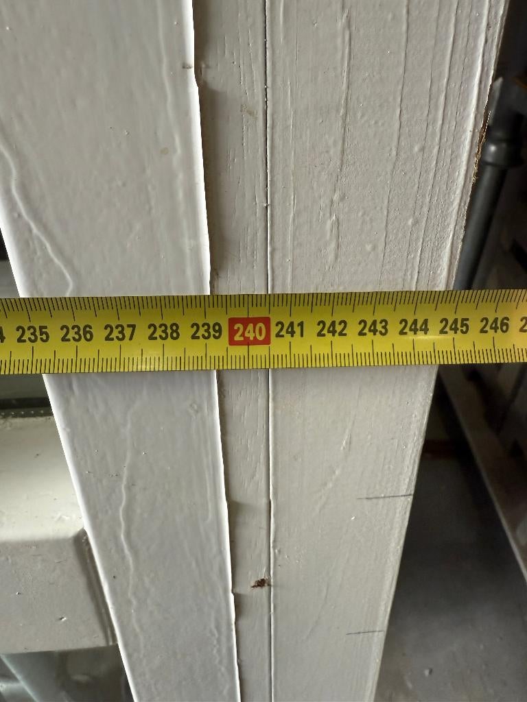 Pui achtergevel wit + deuren en glas., Ophalen, Deurkozijn, Zo goed als nieuw, 150 tot 225 cm