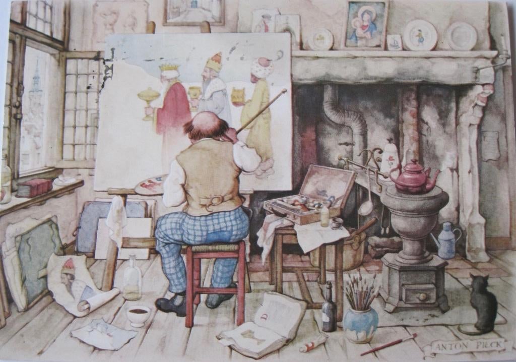 voor het kind - Anton Pieck - schilderen Drie Koningen- 1984, Verzenden, 1980 tot heden, Gelopen, Overige thema's