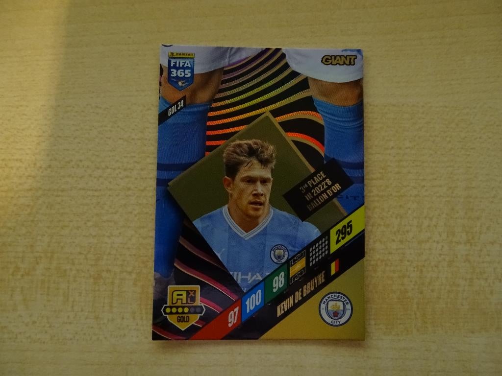 Panini FIFA 365 2024 Adrenalyn XL Kevin De Bruyne, Ophalen of Verzenden, Zo goed als nieuw, Buitenlandse clubs, Poster, Plaatje of Sticker