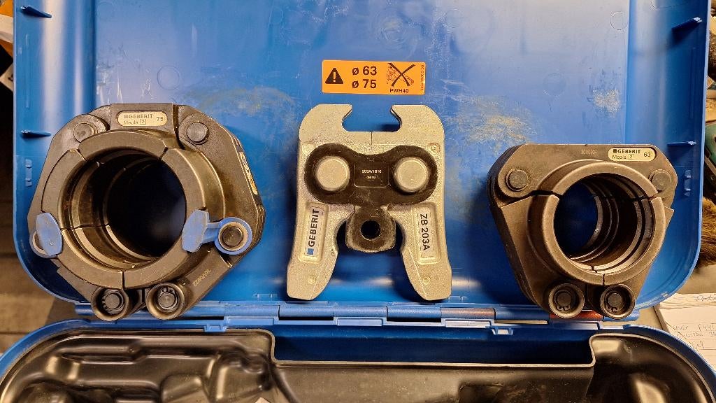 Geberit Mepla Persbekken 63 + 75 persringen persketting., ., Ophalen of Verzenden, Zo goed als nieuw, .