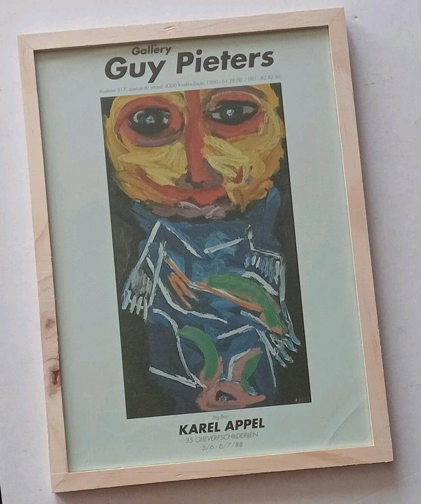 Karel Appel Tentoonstellingsposter Gallery Guy Pieters, Ophalen of Verzenden