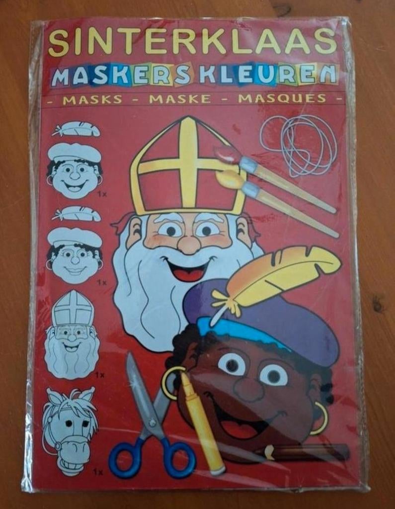 Sinterklaas Maskers Kleuren - Nieuw in Verpakking!, Diversen, Sinterklaas, Ophalen of Verzenden, Nieuw