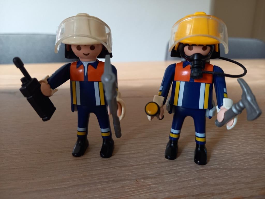 Playmobil Brandweer mannen - 4914 COMPLEET, Ophalen of Verzenden, Zo goed als nieuw, Complete set