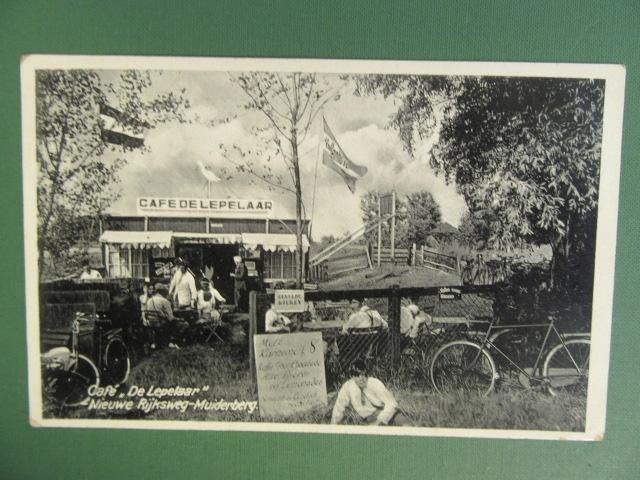 Oude Ansichtkaarten Muiderberg Cafe ,, De Lepelaar,,, Ophalen of Verzenden, 1920 tot 1940, Ongelopen, Noord-Holland