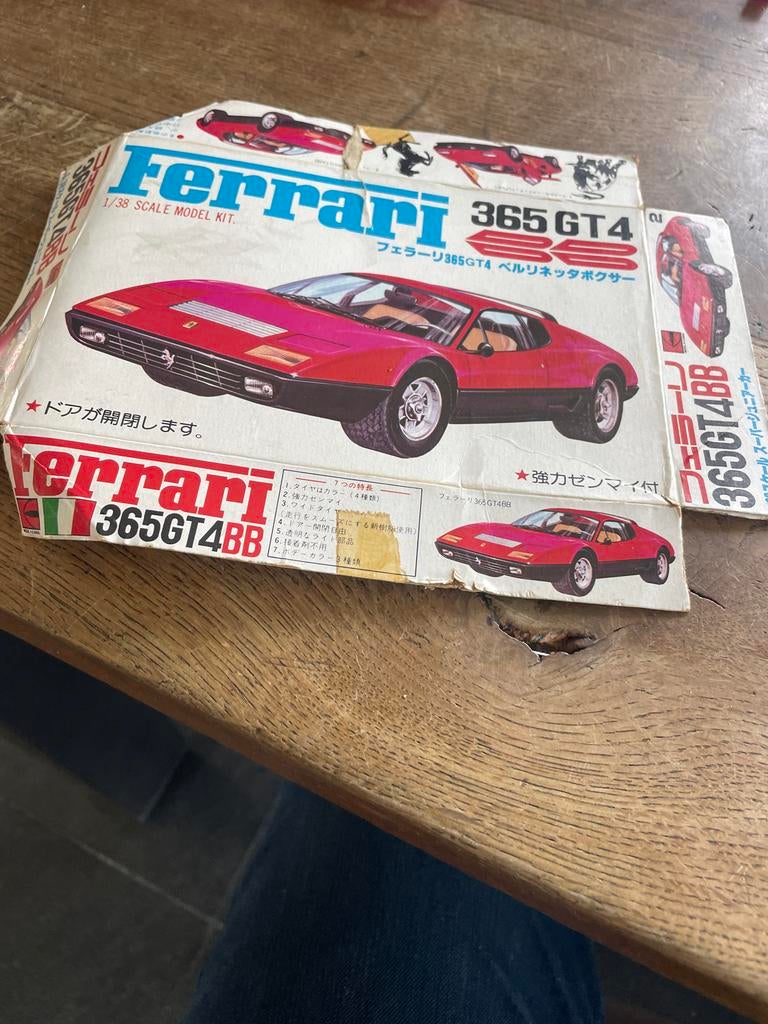 Vintage Ferrari 365 GT4 BB modelbouwkit 1/35 schaal, Overige merken, Gebruikt, Auto, Verzenden