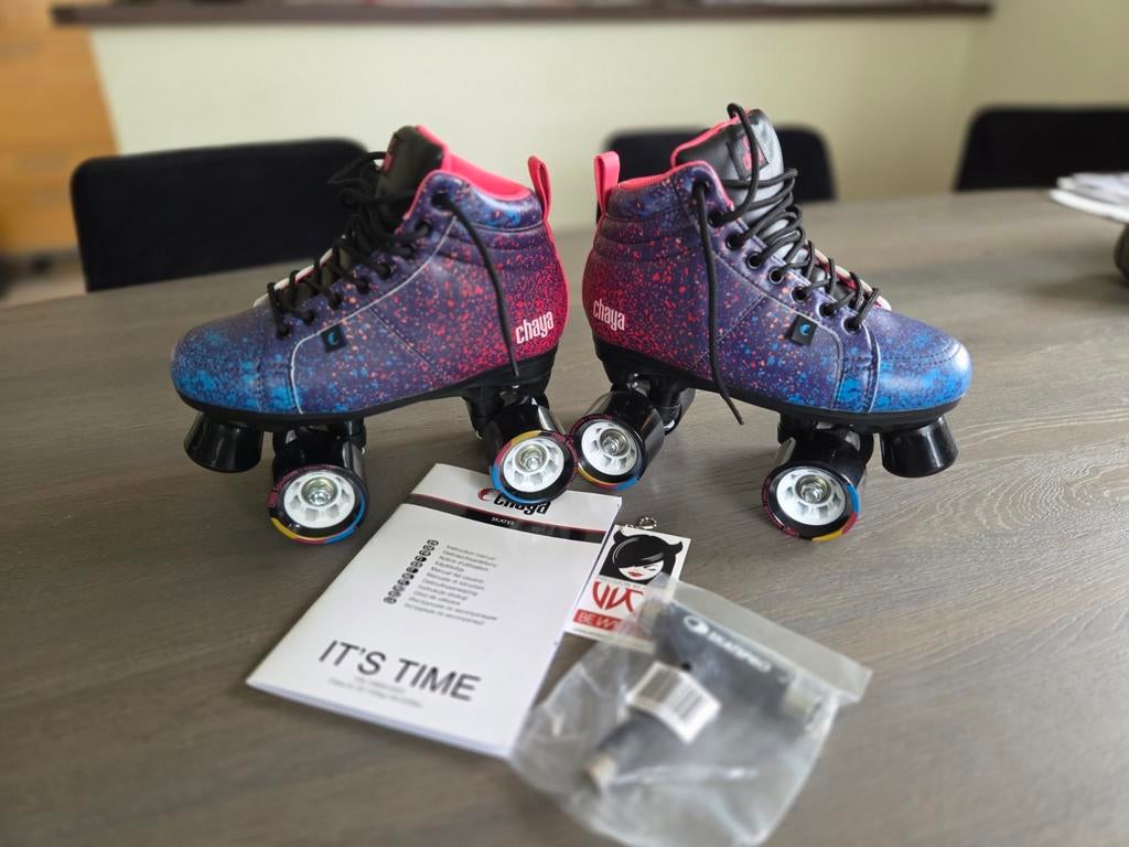 Rolschaatsen met Skate helm en set beschermers, Overige merken, Verstelbaar, Overige typen, Ophalen of Verzenden