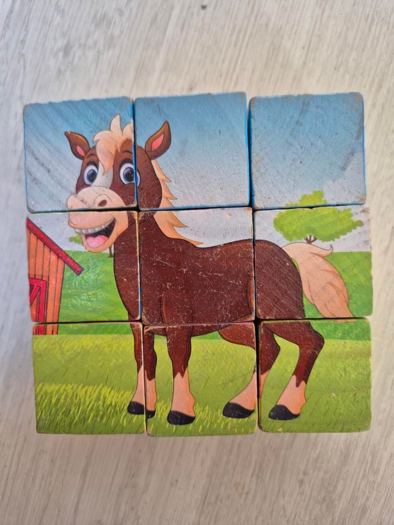 Houten Blokpuzzel Dieren, Ophalen of Verzenden, Gebruikt, Overige typen