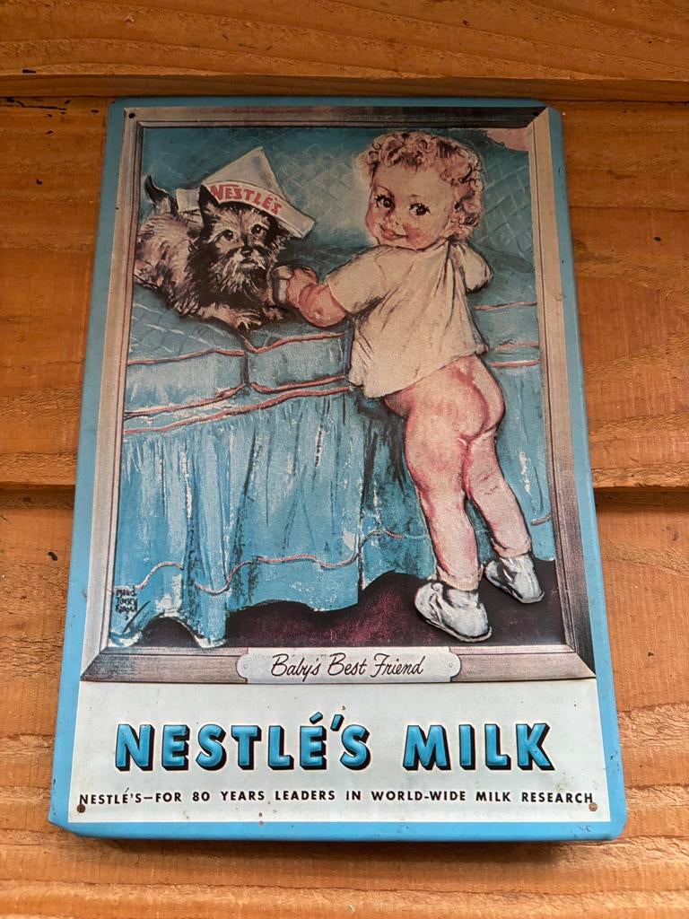 Nestlé’s milk bord, Ophalen of Verzenden, Zo goed als nieuw, Reclamebord