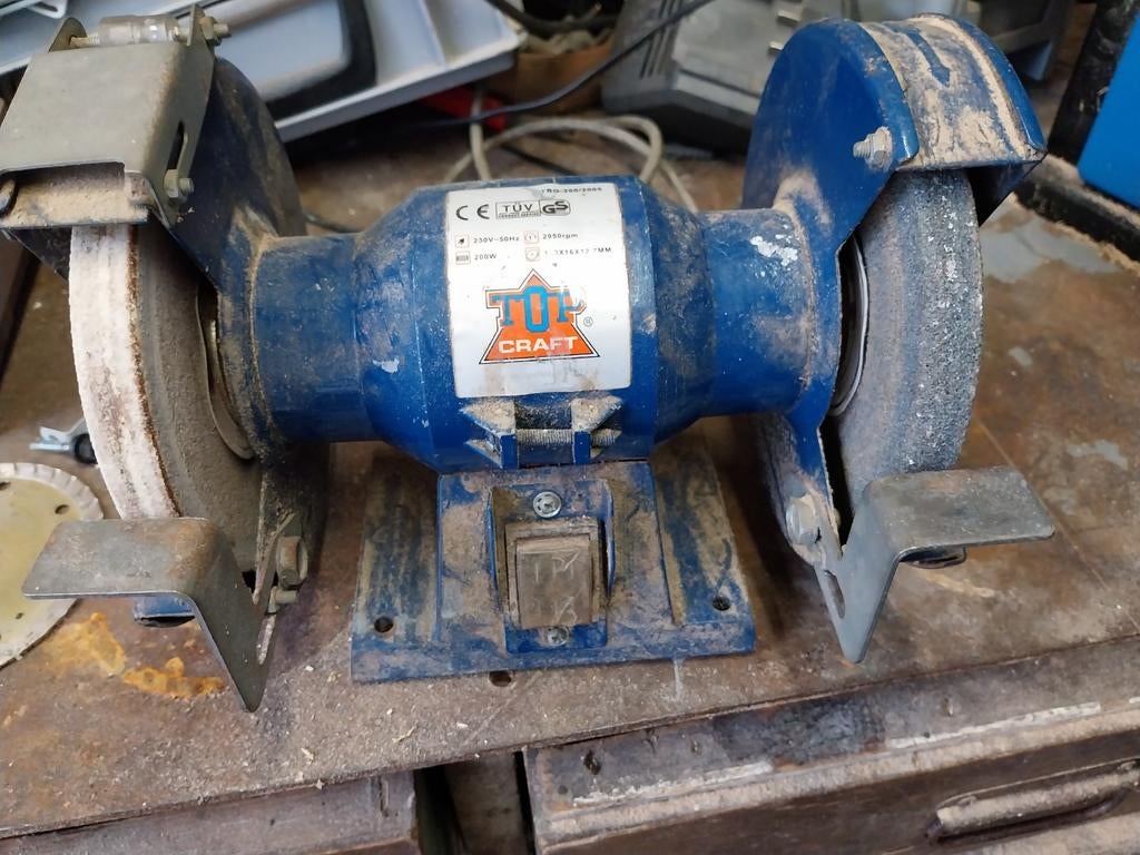 TOP CRAFT Slijpmachine TBG-200/2005 - 200W, Ophalen of Verzenden, Gebruikt, Minder dan 700 watt, Werkbankslijpmachine