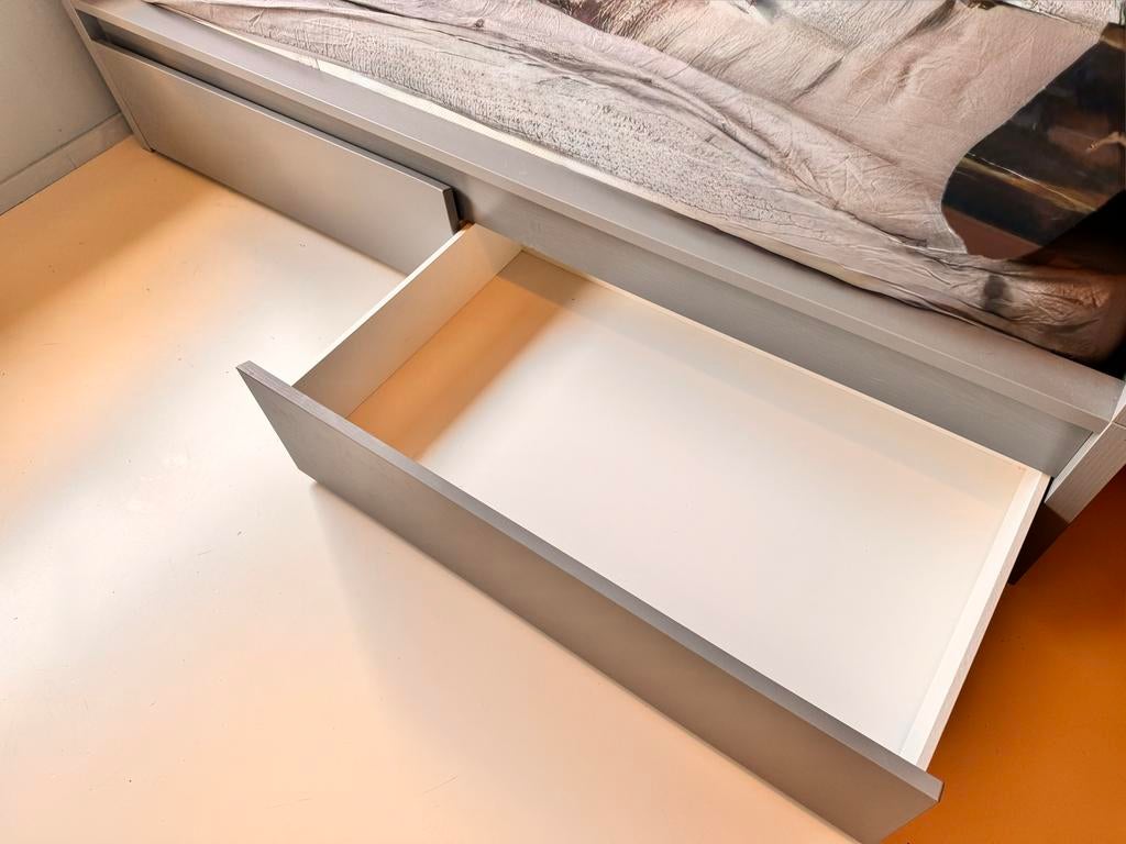 IKEA MALM serie bedlades grijs (geen bedframe!), Huis en Inrichting, Slaapkamer | Bedden, Ophalen, Gebruikt, Eenpersoons, Industrieel minimaal landelijk