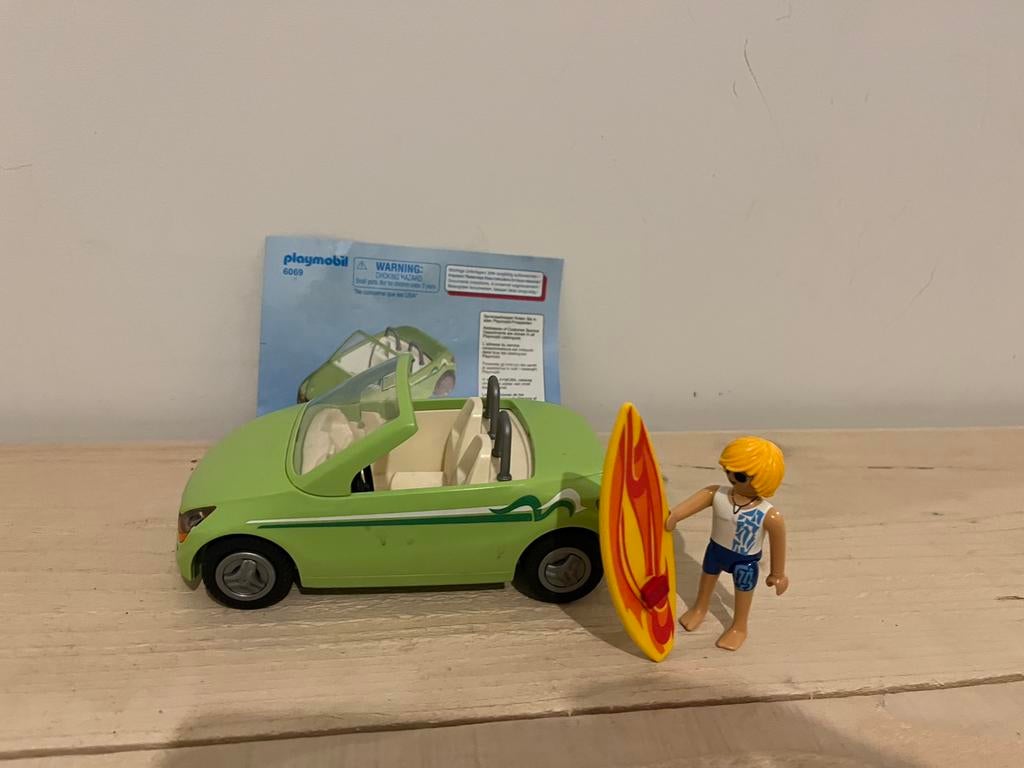 Playmobil Cabrio met surfer - 6069, Ophalen, Zo goed als nieuw, Complete set