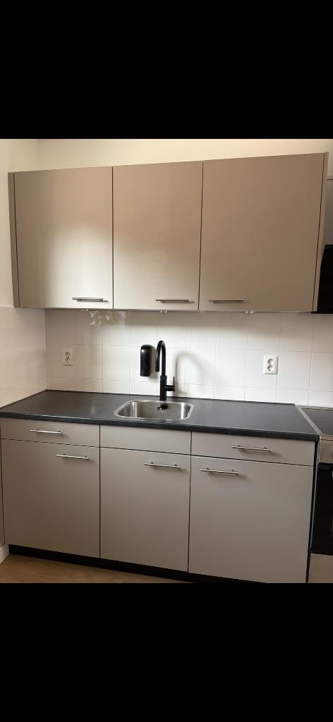 keukenblok bruynzeel taupe, Ophalen, Overige kleuren, Enkelwandige keuken, Zo goed als nieuw