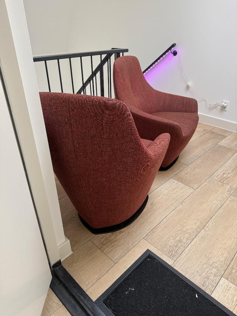 2x Leolux Cantate draai Fauteuils, Huis en Inrichting, Fauteuils, Zo goed als nieuw, Stof, 50 tot 75 cm, 75 tot 100 cm, Ophalen