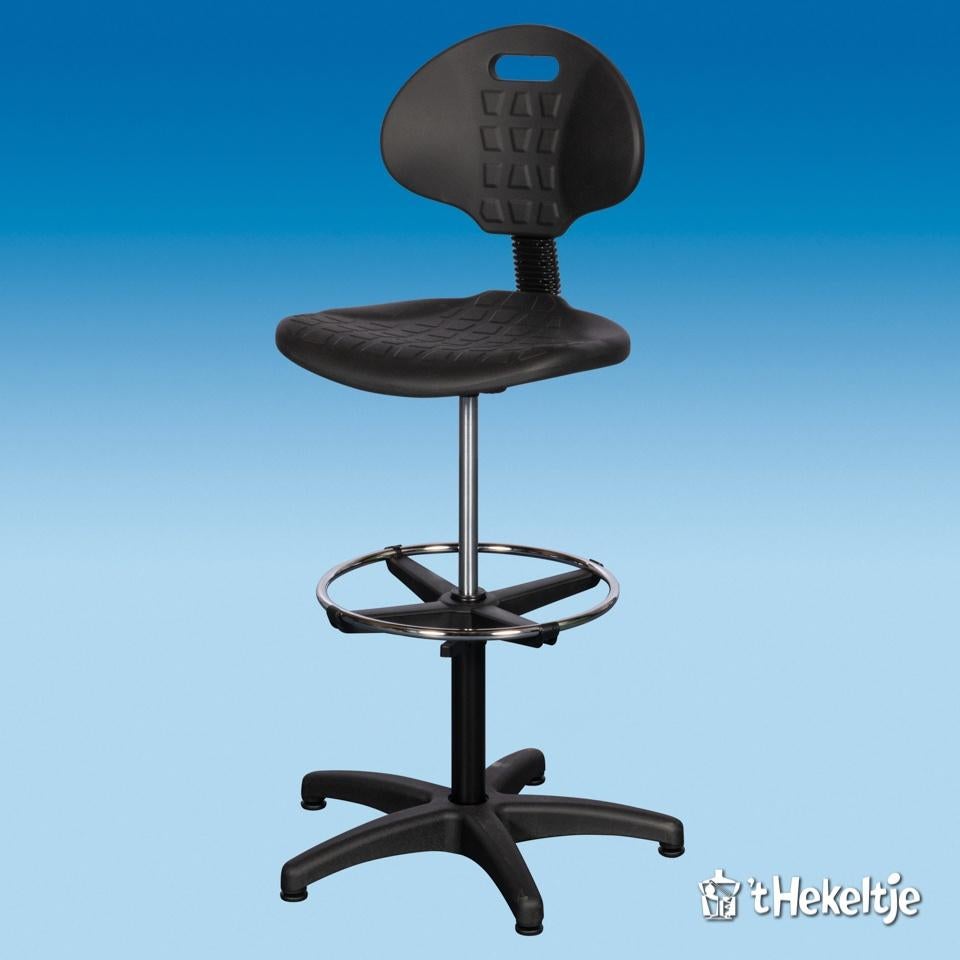 Bureaustoel hoog / werkplaatsstoel, Ophalen of Verzenden, Gebruikt, Zwart, Bureaukruk