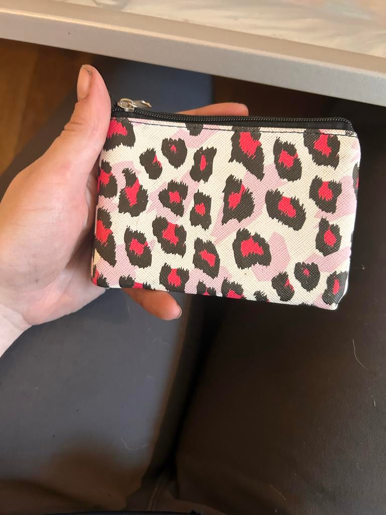 Handig portemonneetje voor pasjes met dierenprint, Ophalen of Verzenden, Gebruikt, Roze, Overige merken