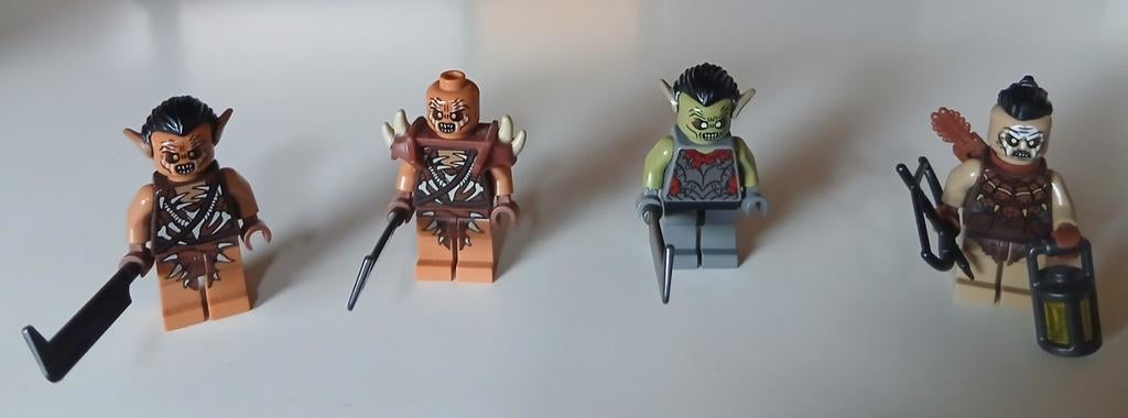 Lego LOTR Minifigs - Orcs 4x, Gebruikt, Lego, Ophalen of Verzenden, Minifiguur