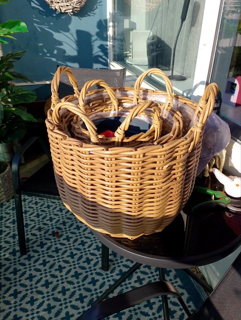 Rieten manden, Ophalen of Verzenden, Rond, Riet