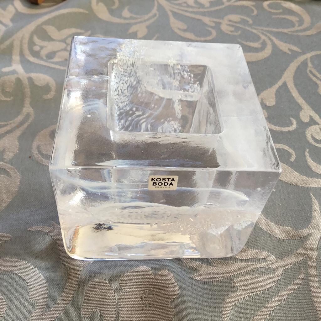 Kosta Boda “ Brick” theelicht houder, Antiek en Kunst, Antiek | Glas en Kristal, Ophalen of Verzenden