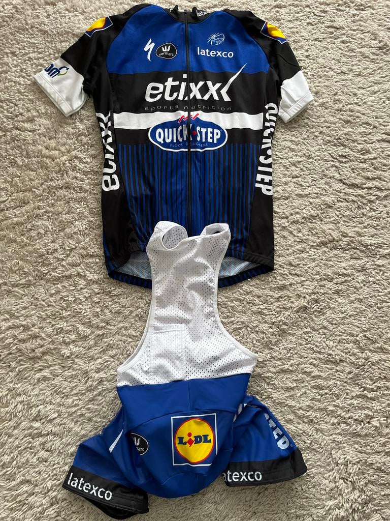 Lidl Wielertenue - Quick Step Etixx Fietskleding Maat M, Fietsen en Brommers, Fietsaccessoires | Fietskleding, Gebruikt, Heren