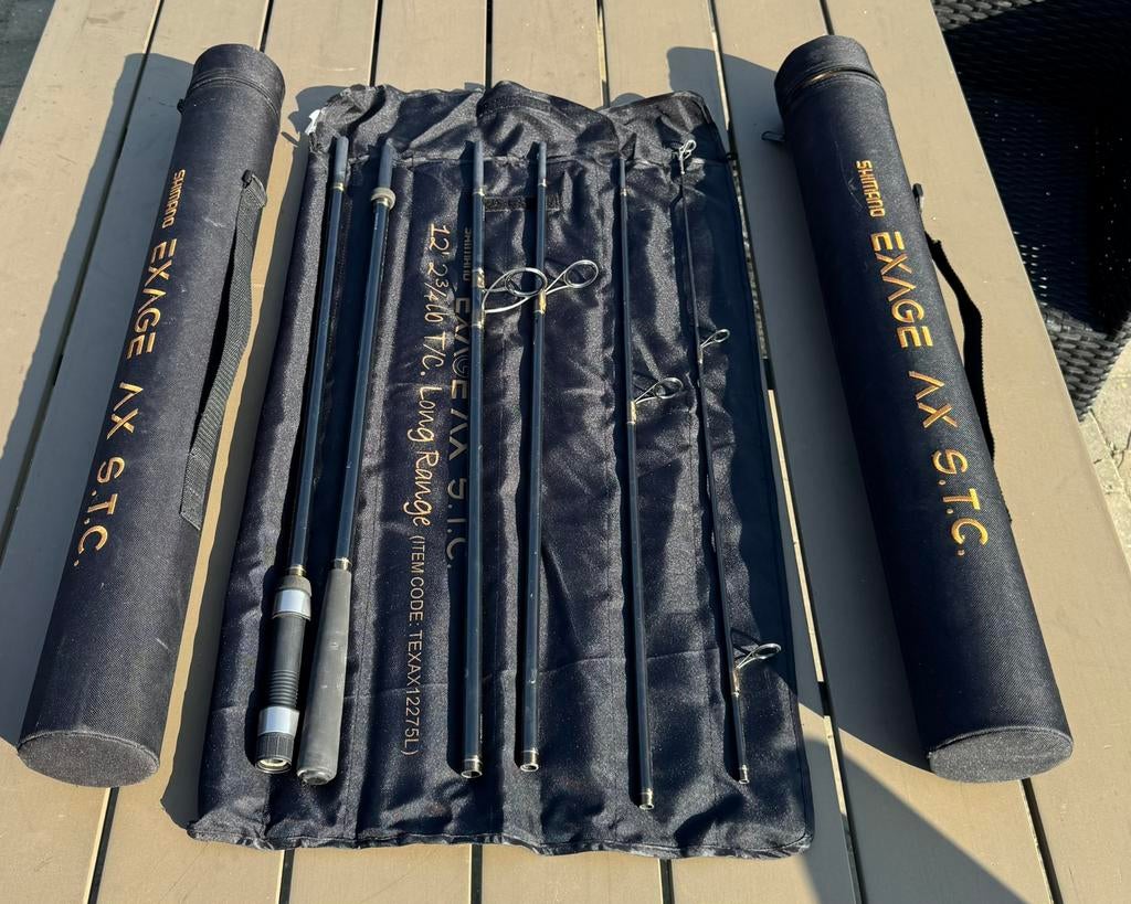 shimano exage ax stc 12ft 2 3/4lb, Watersport en Boten, Ophalen of Verzenden, Gebruikt, Werphengel