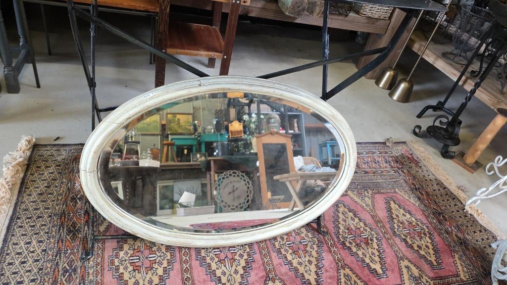 Brocante spiegel ovaal, Eén persoon, Cadeaubon