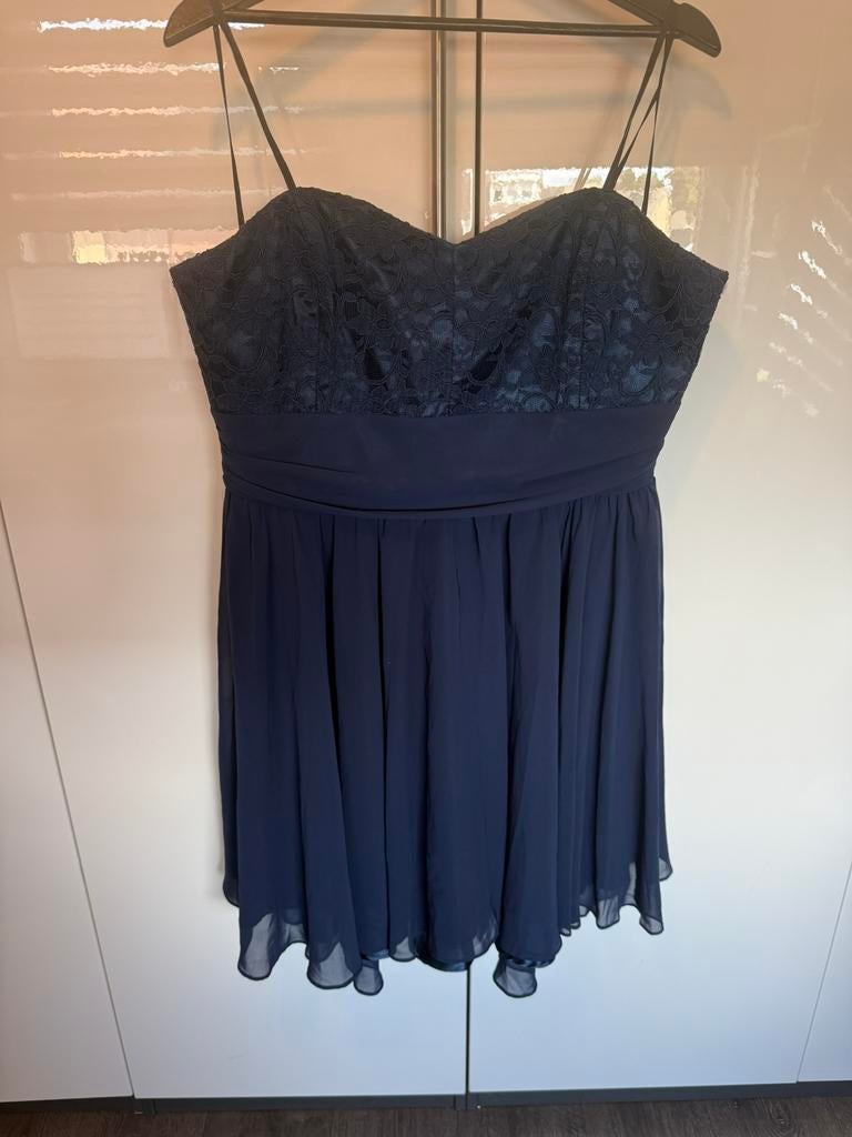 Blauwe jurk swing straples maat 46, Kleding | Dames, Gelegenheidskleding, Galajurk, Blauw, Maat 46/48 (XL) of groter, Nieuw